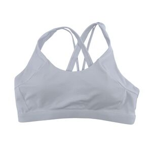 Running Girl‎ XL Sports Bra Criss Cross Back Light Support White